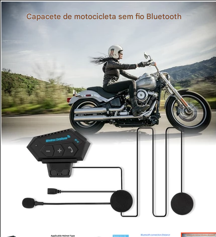 Fone De Ouvido De Motocicleta Sem Fio BT12