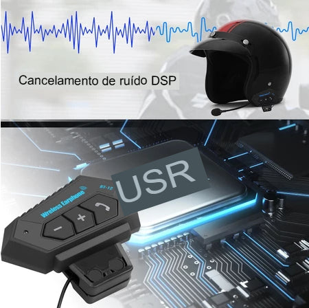 Fone De Ouvido De Motocicleta Sem Fio BT12