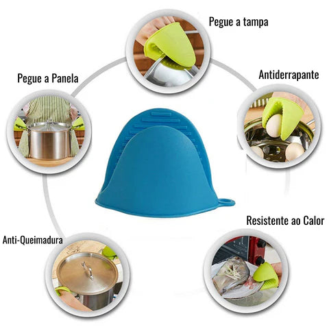 1 par de Luva de Silicone para Cozinha