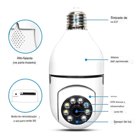 Camera de Segurança WiFi 360° Security Cam