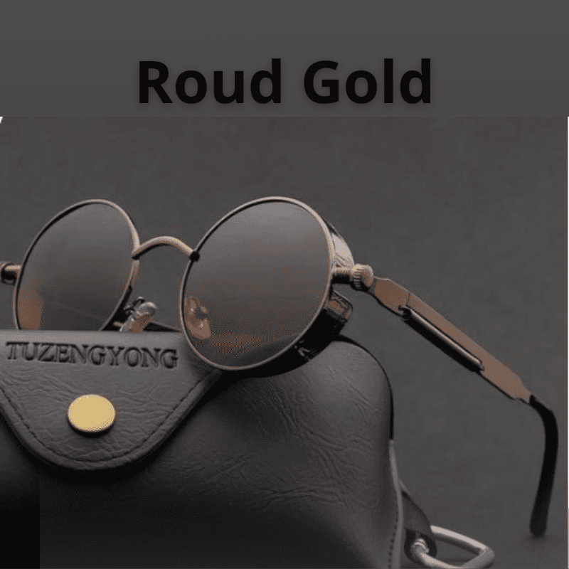 Óculos Round Gold